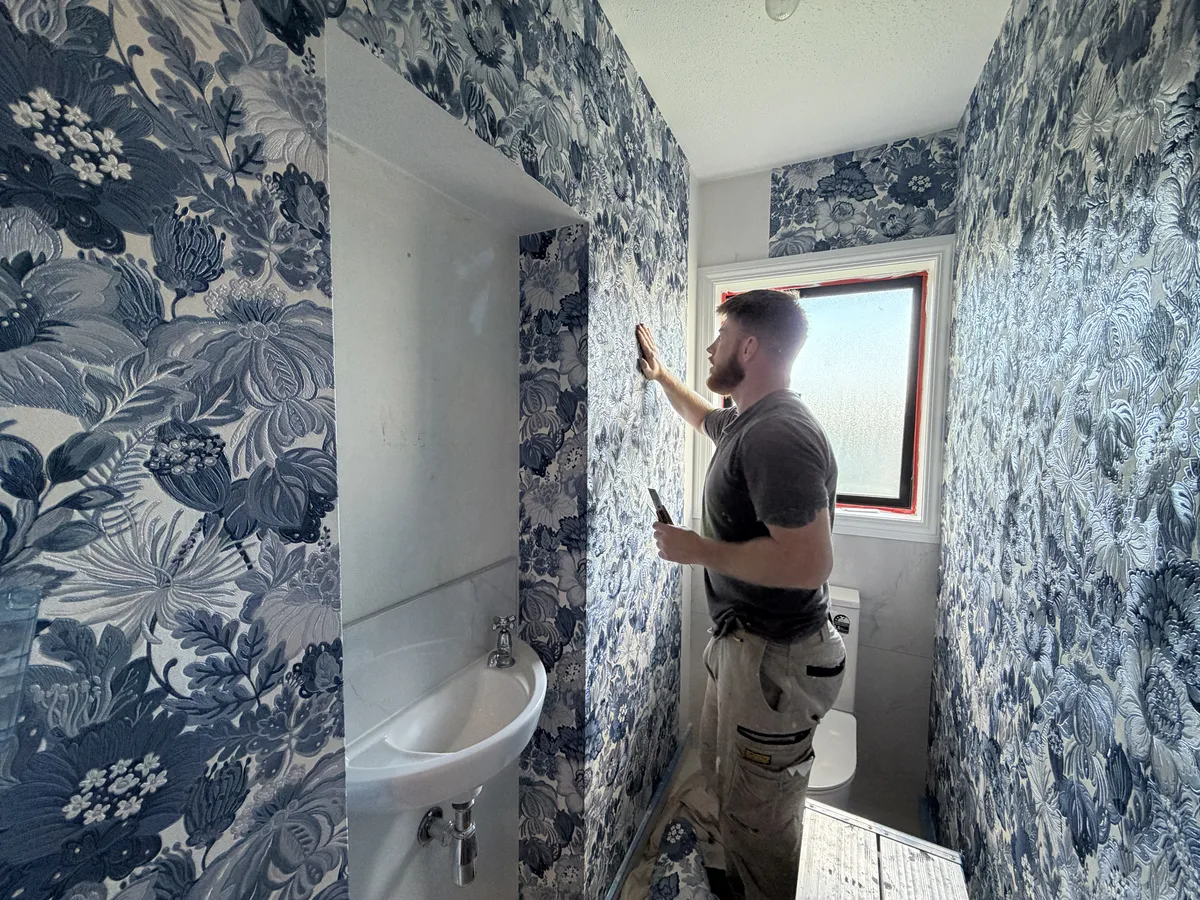 Bathroom Plastering, Gib Stopping and Wallpaper Installation in Cromwell - Process 3: Bathroom Gib Stopping Process Cromwell 3