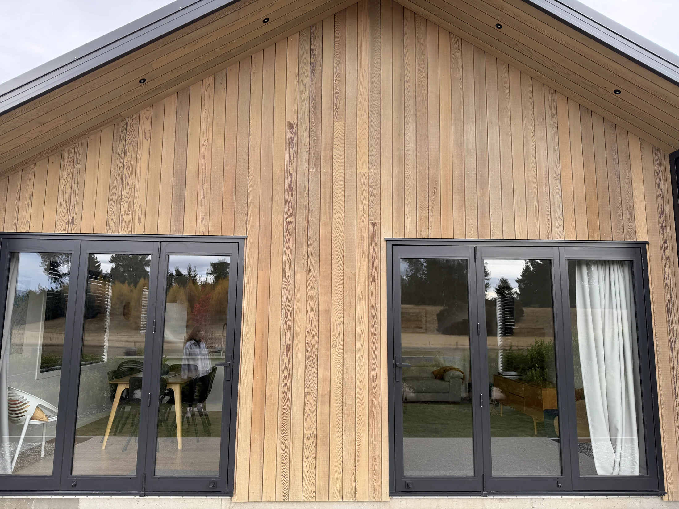 Cedar Oil Refresh in Northlake, Wānaka - After 2: Cedar Cladding After Oil Refresh Rear Gable Northlake Wanaka