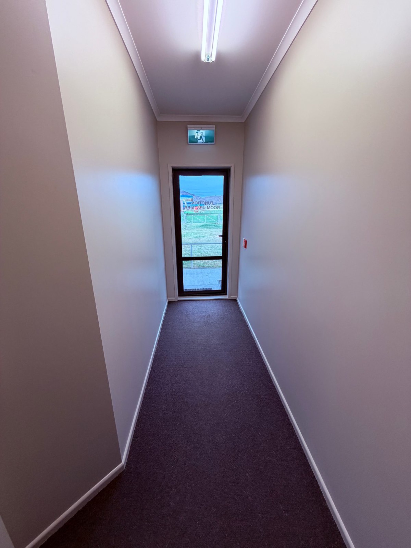 Cromwell Races Admin Building - After 1: Interior Corridor Freshly Painted Walls Ceiling