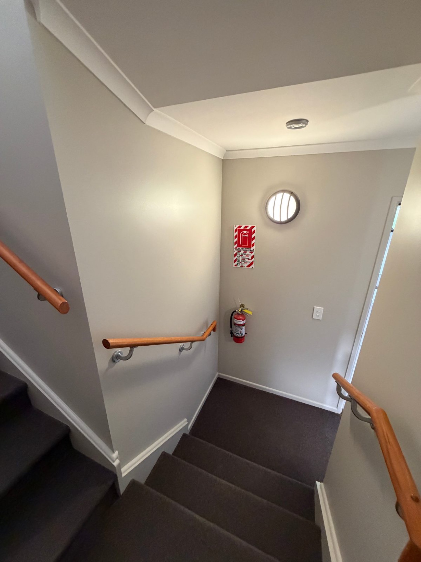 Cromwell Races Admin Building - After 4: Interior Stairwell Walls Ceiling After Painting