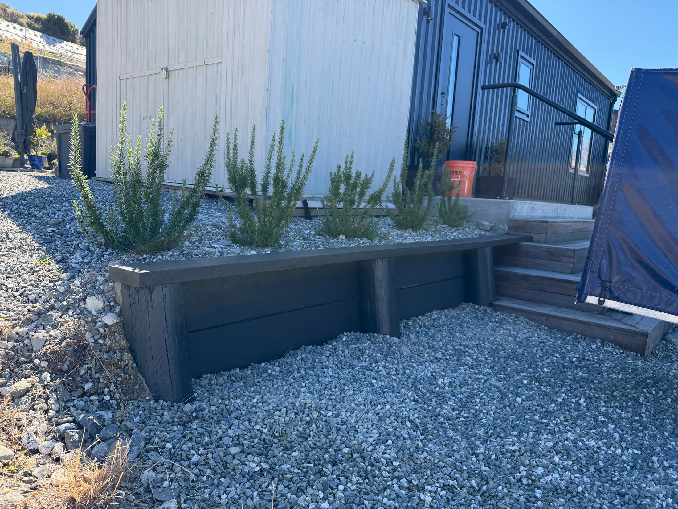 Retaining Wall Repaint in Lake Hawea - After 3: Retaining Wall After Painting 3