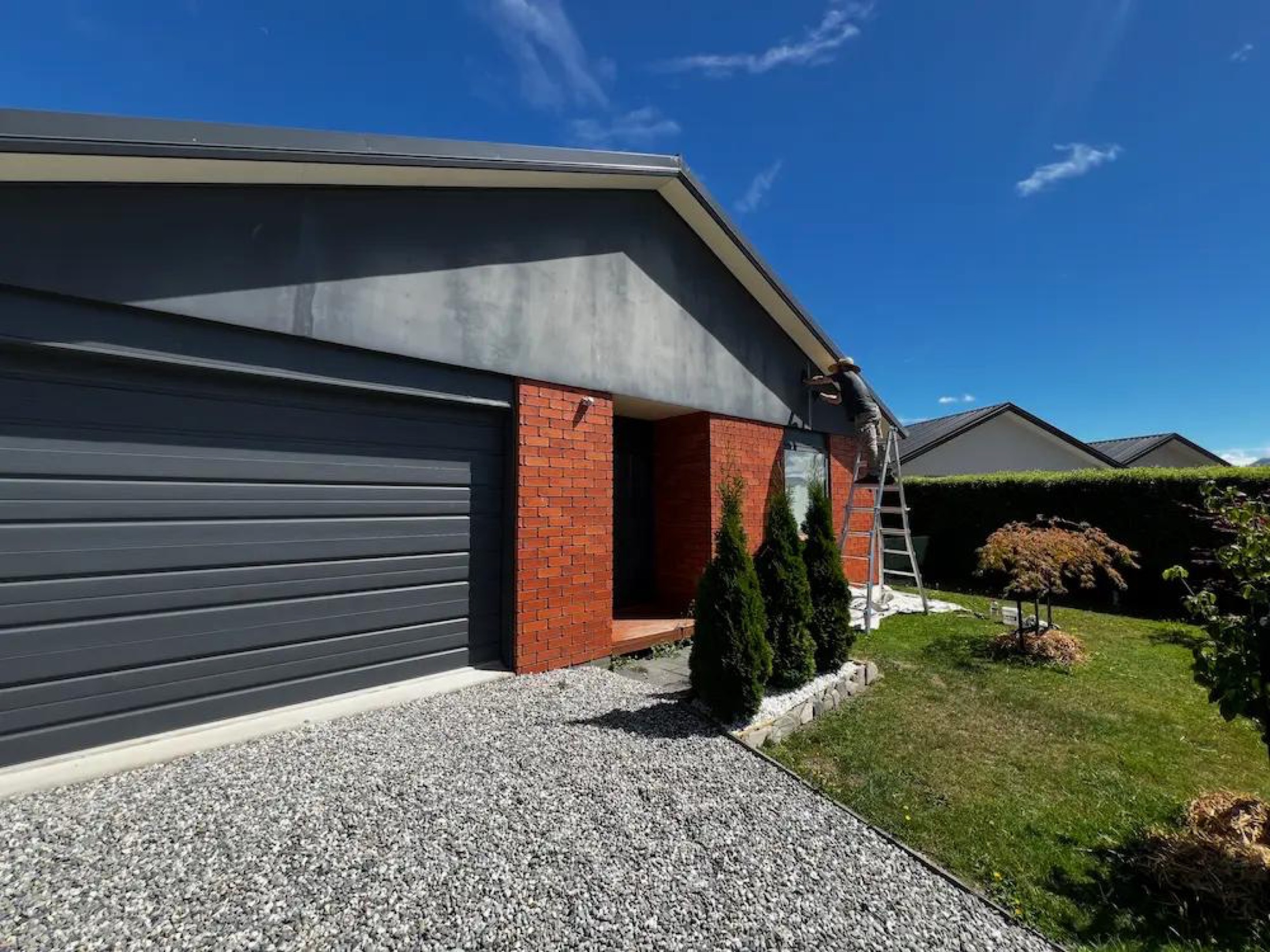 Repaint of Gables in Wanaka - Before 2: Gable End Before Repainting Wanaka